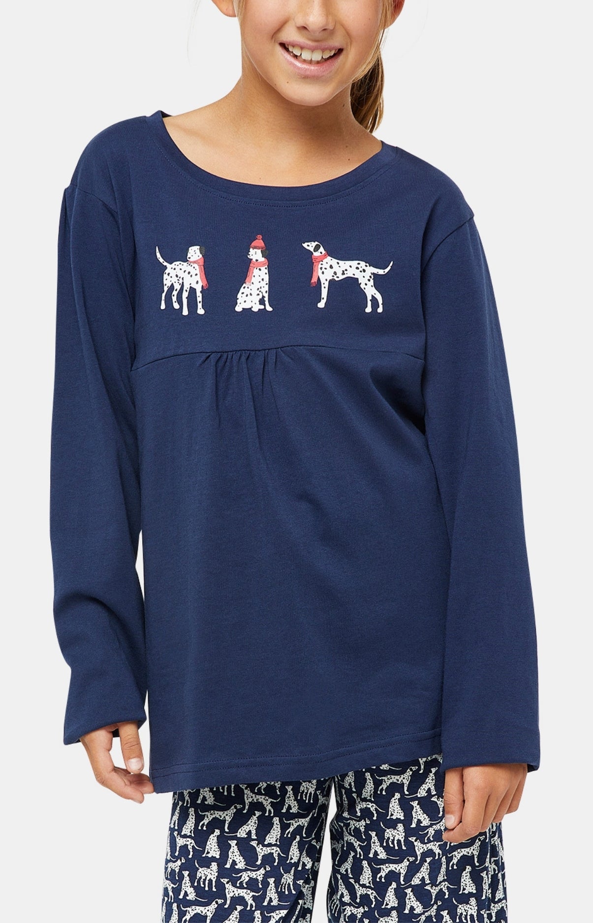 Pyjama long Enfant Dalmatien Marine 2