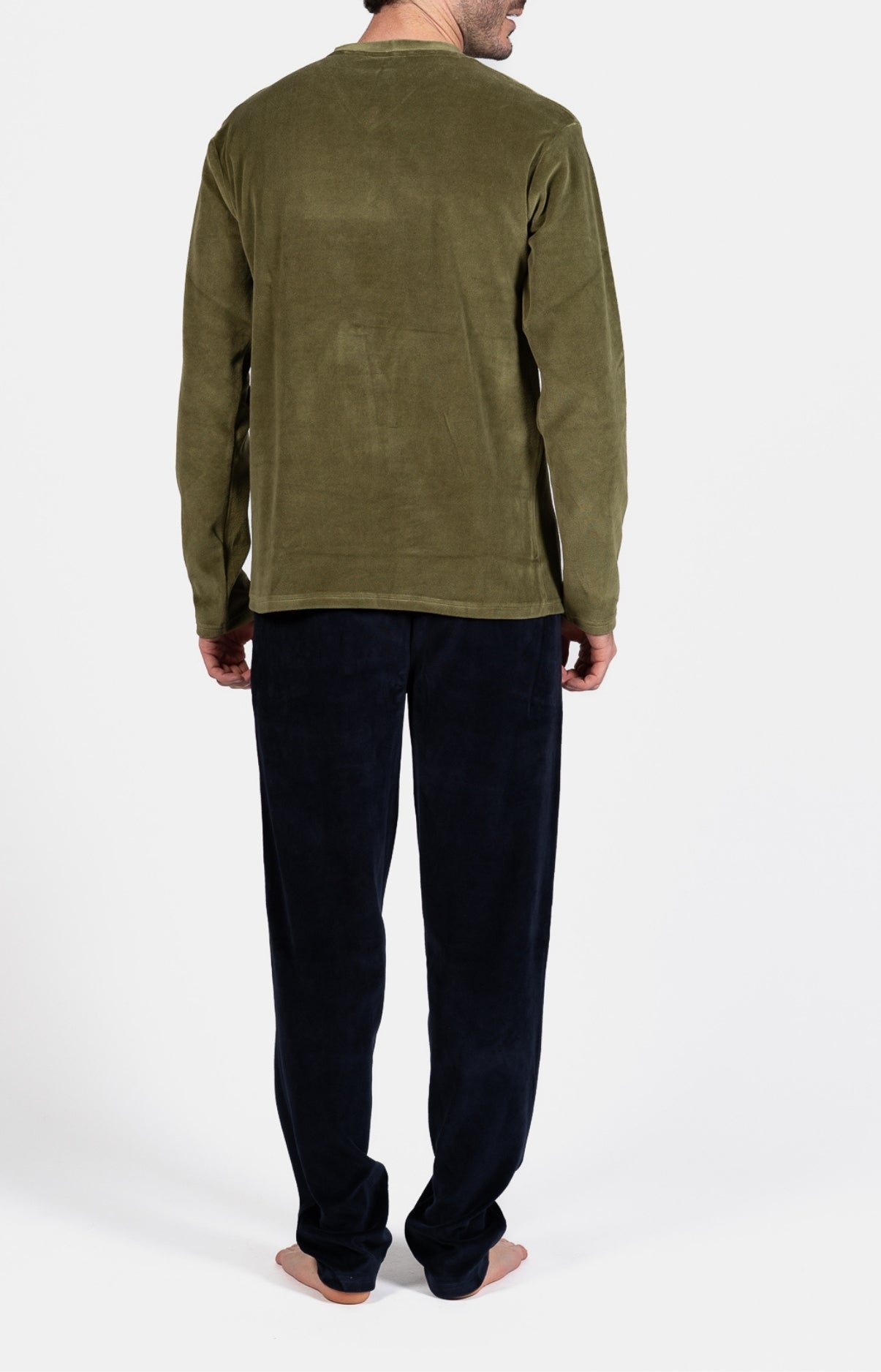 Pyjama long Night clubber Noir et Kaki 6
