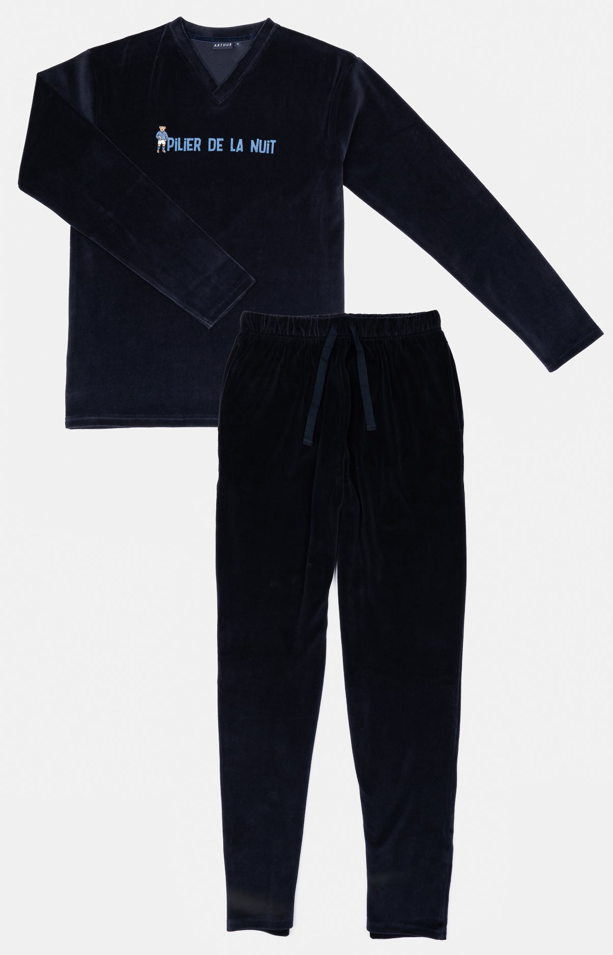 Pyjama long Femme Pilier de la nuit Noir 3