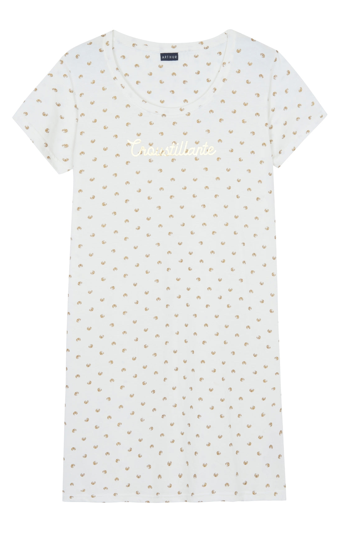 Chemise de nuit Femme Croissant Blanc et Ivoire 3