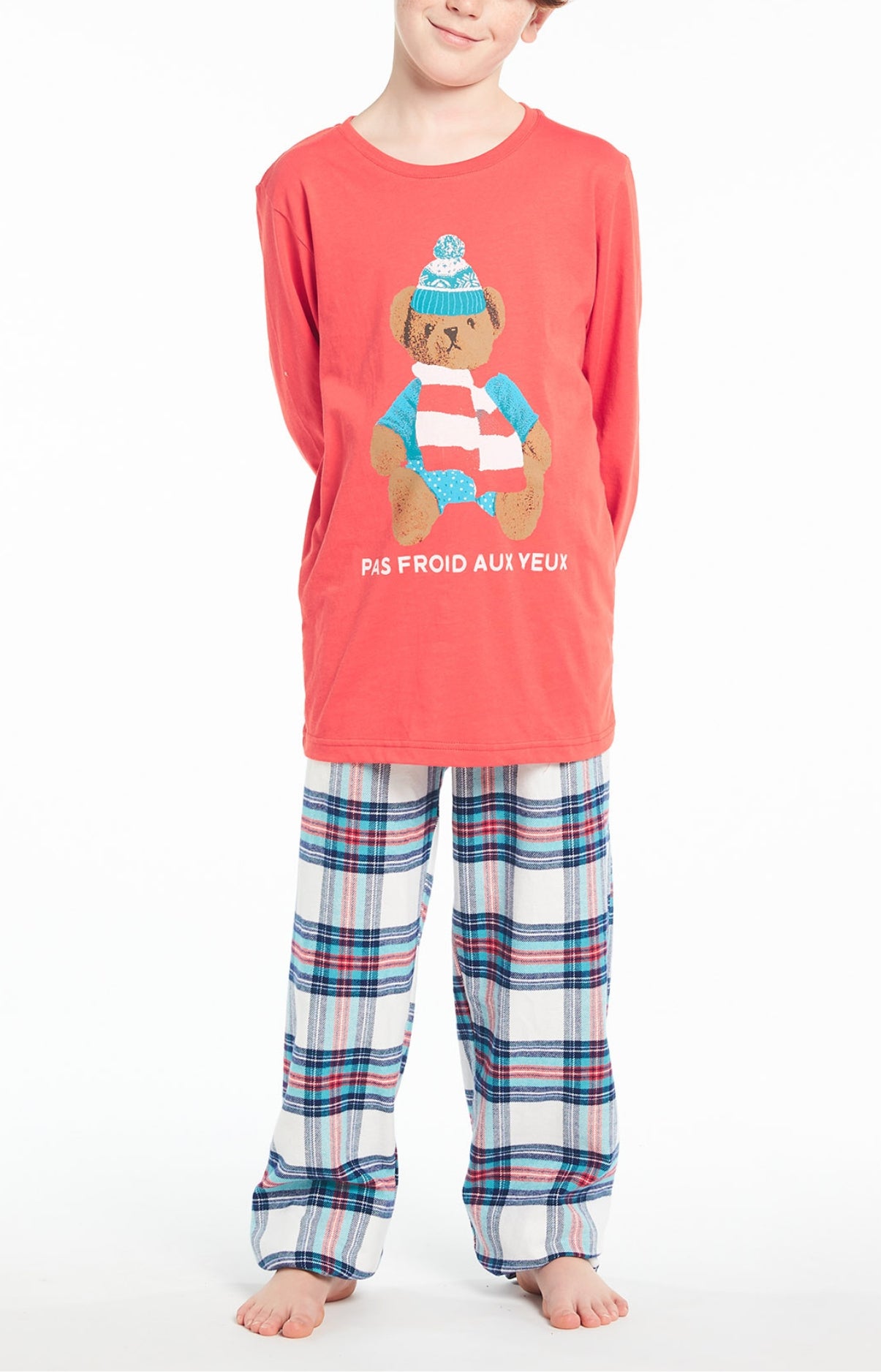 Pyjama long Enfant Pas Froid Aux Yeux Blanc et Ivoire 4