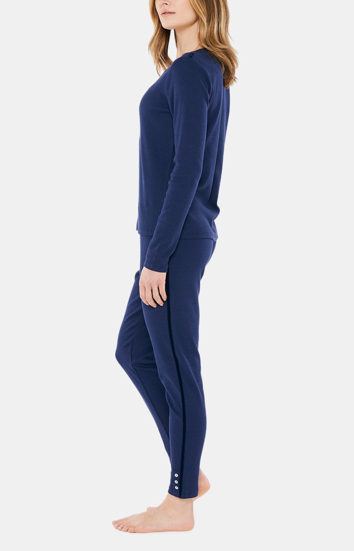 Legg Femme Coton Marine 2