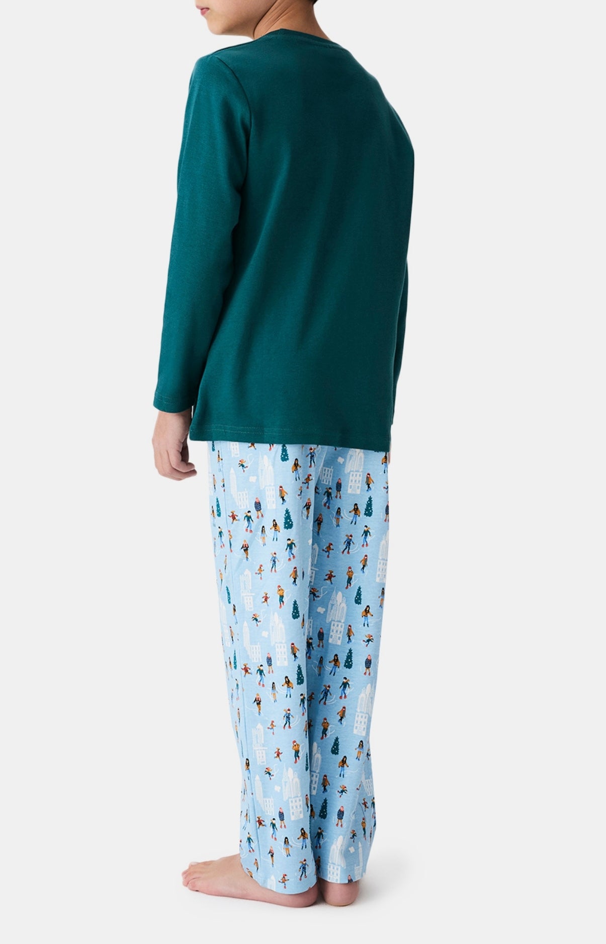 Pyjama enfant mixte noël patin à glace 6