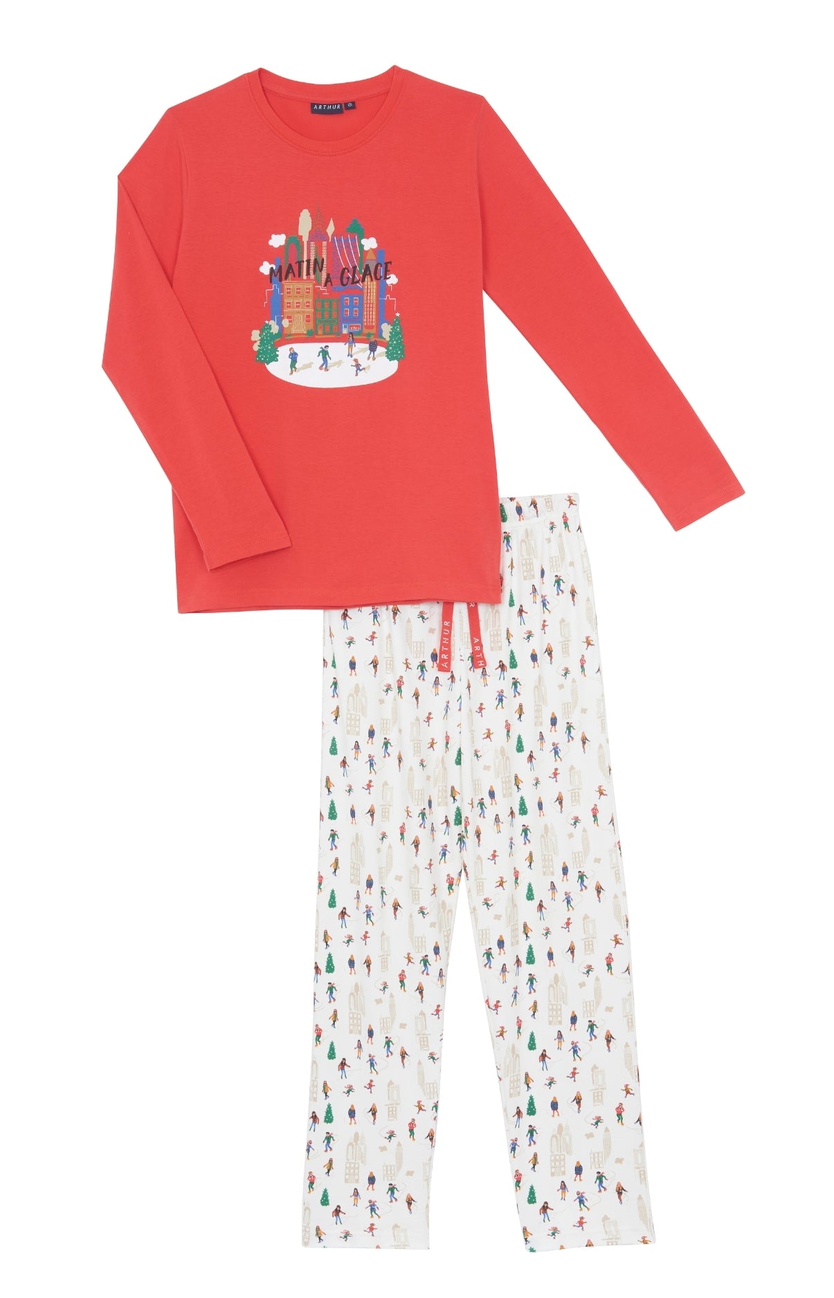 Pyjama long Enfant Matin à glace Blanc et Ivoire 3