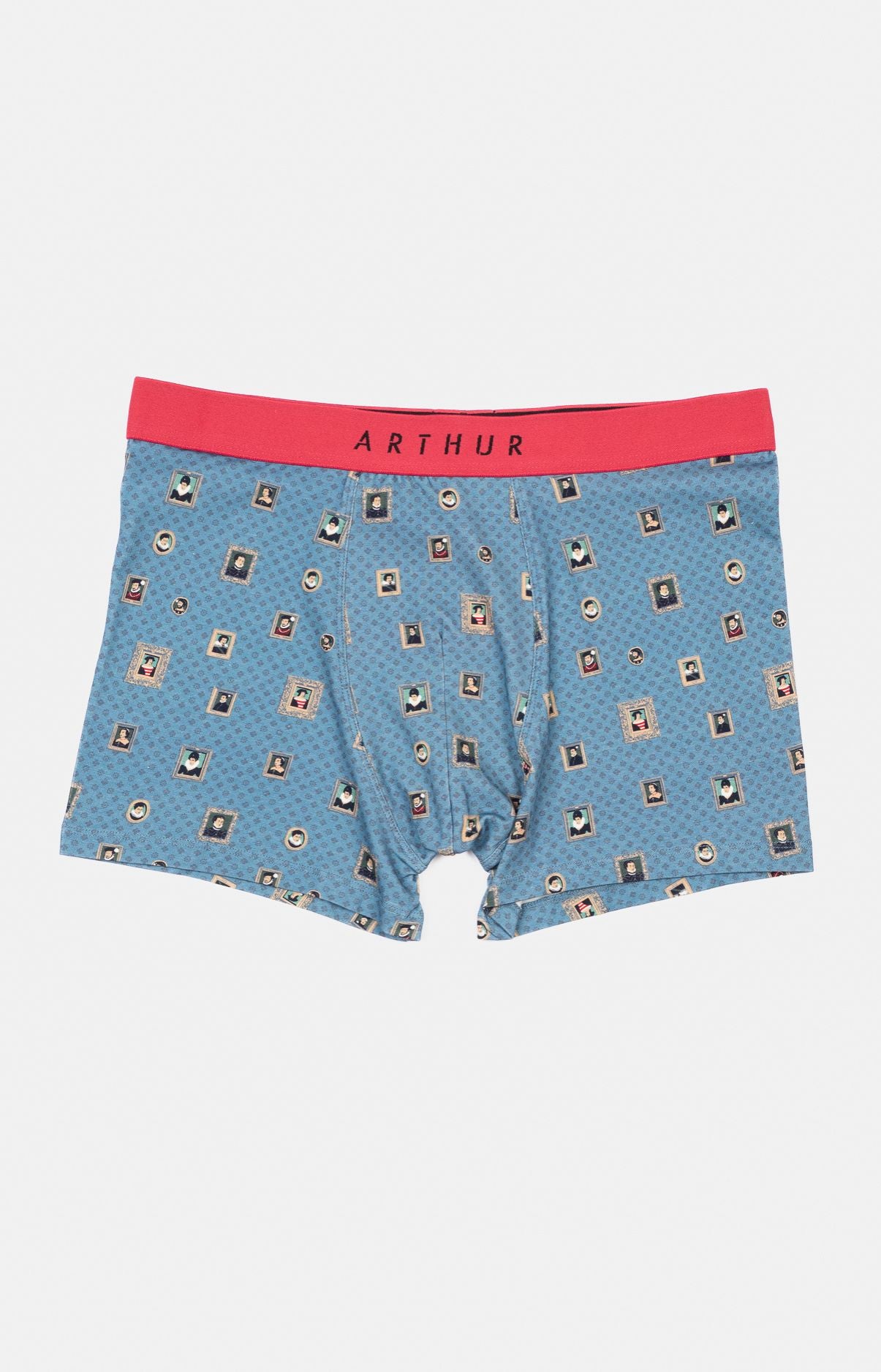 Boxer Homme Cadre Rouge et Bleu 3