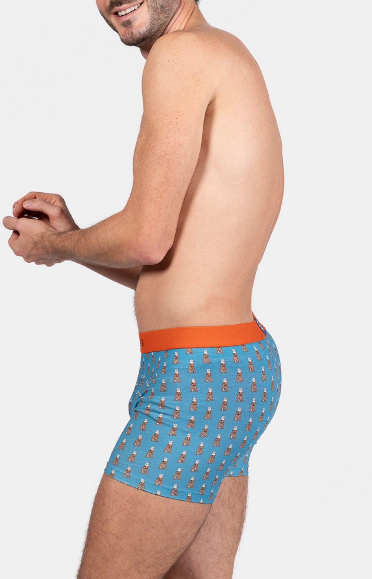 Boxer Homme Chef Orange et Bleu 4