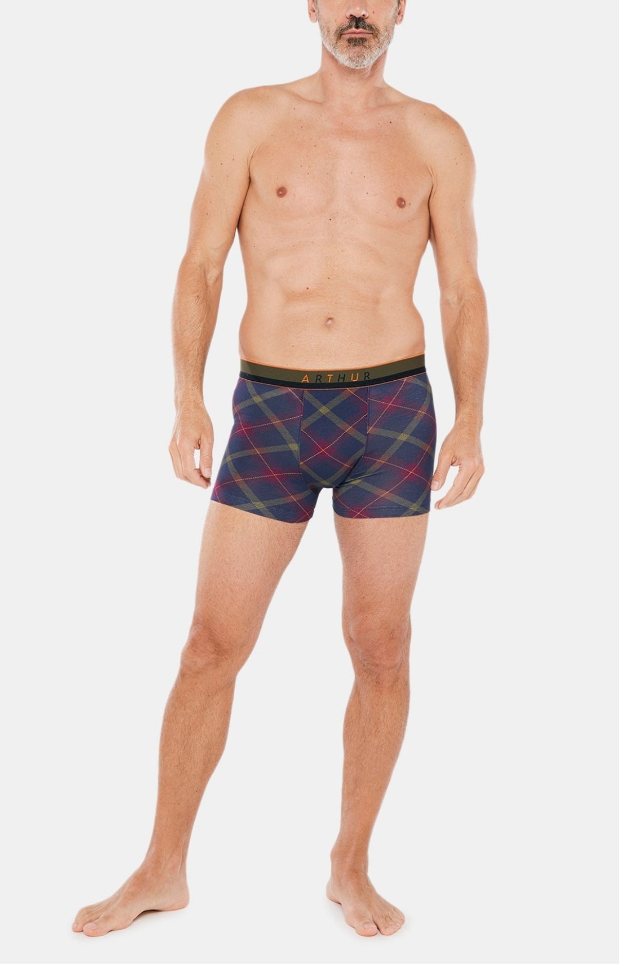 Boxer Homme Tartan Folie Marine 1