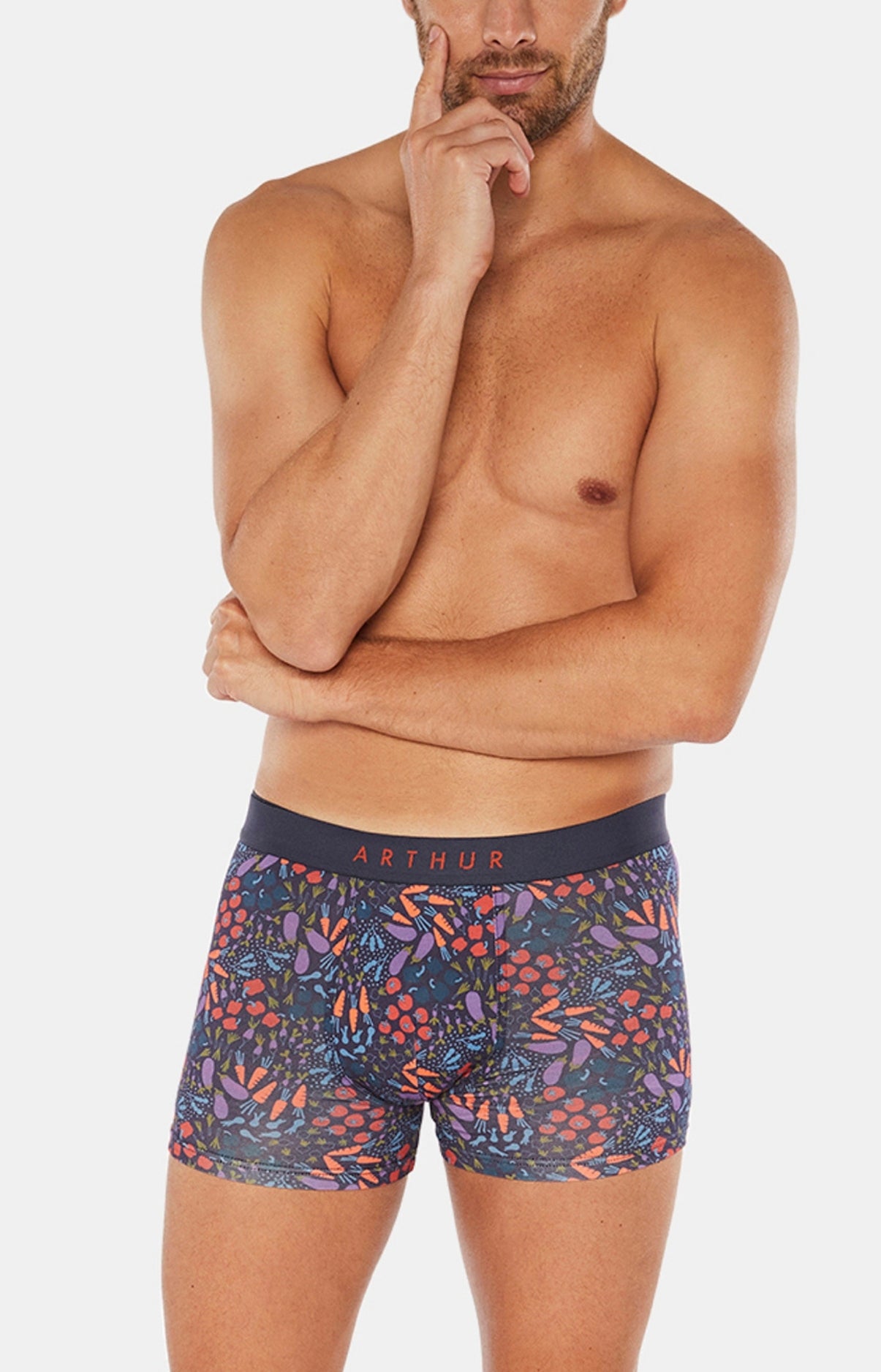 Boxer Homme Potager Marine 2