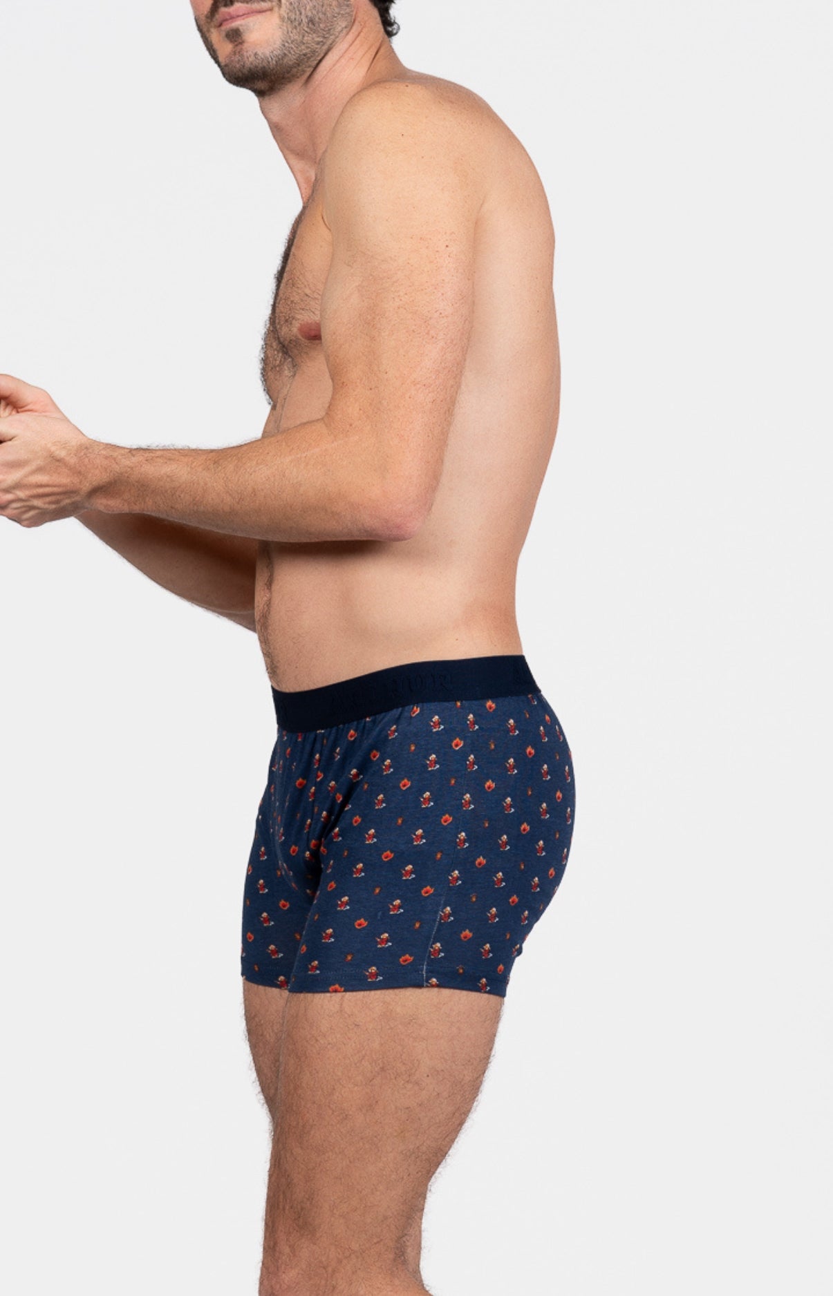 Boxer Homme Pompier Marine 4