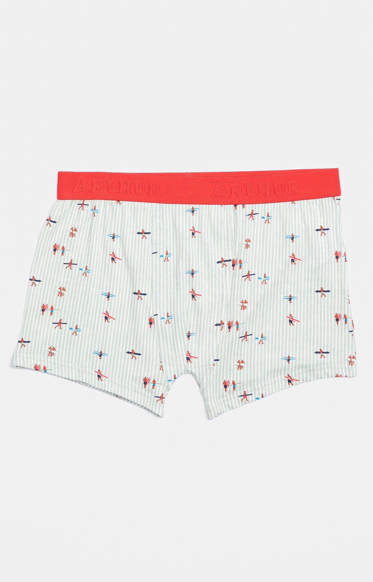 Boxer Homme Surf Vert et Rouge 8