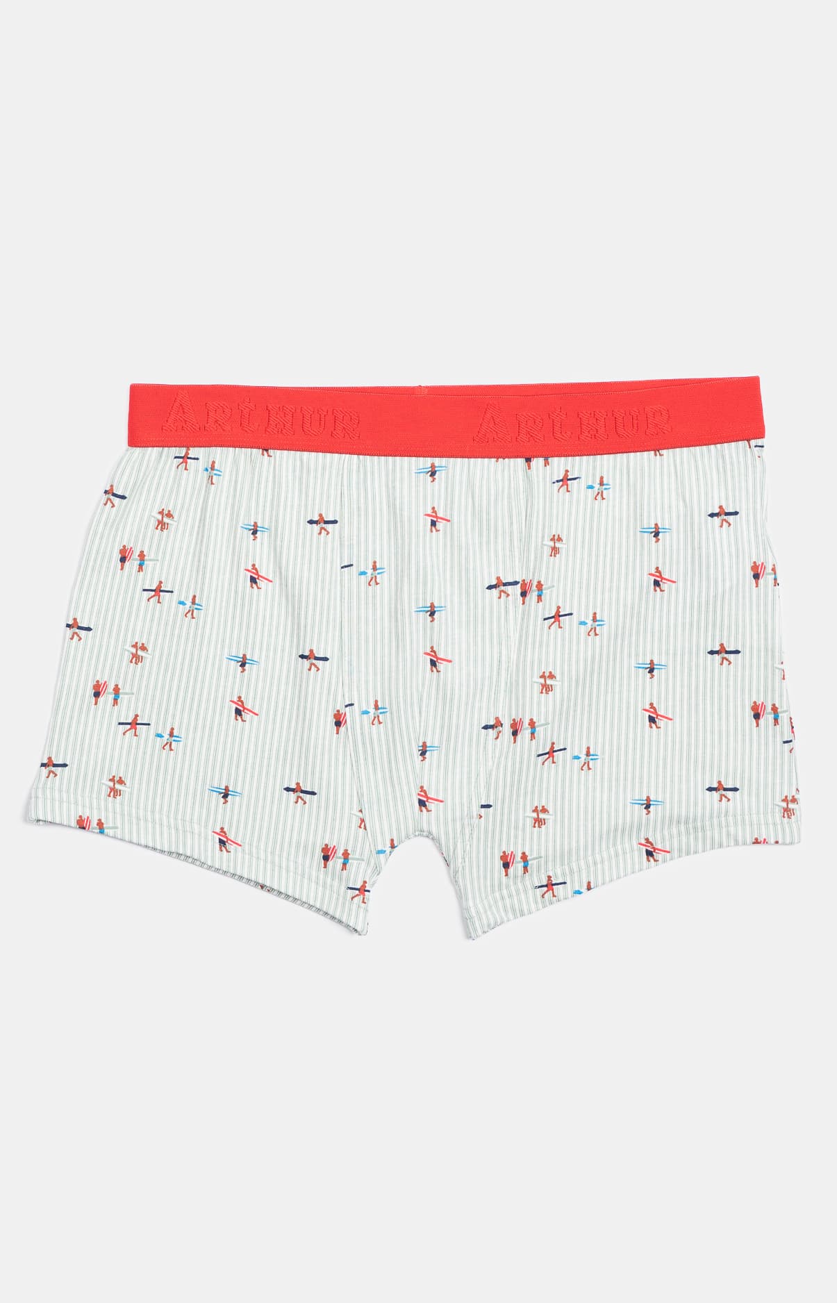 Boxer Homme Surf Vert et Rouge 3