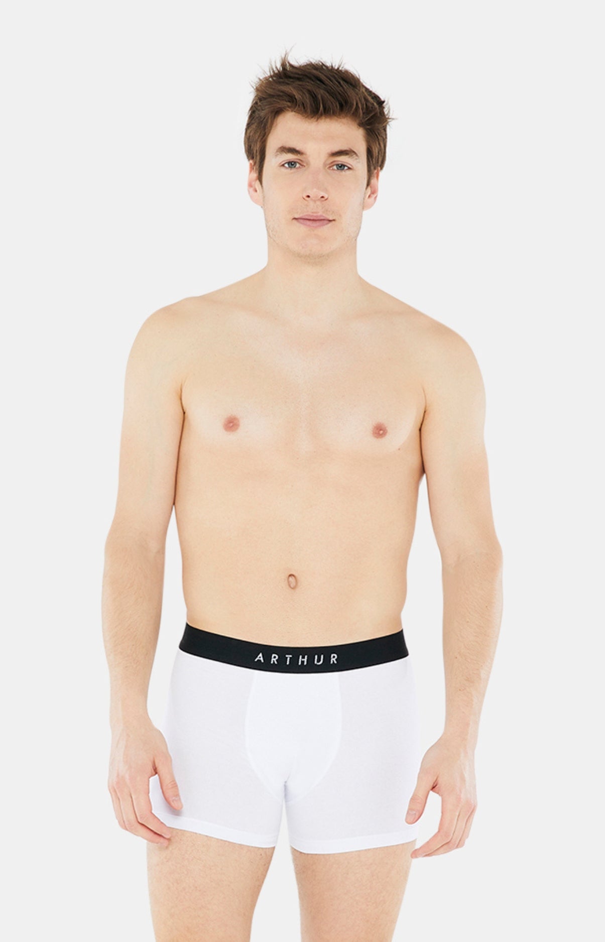 Boxer Homme Tradi Blanc et Ivoire 4