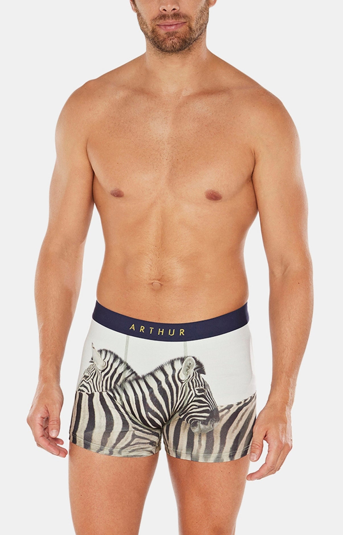 Boxer Homme Zèbre Noir 1