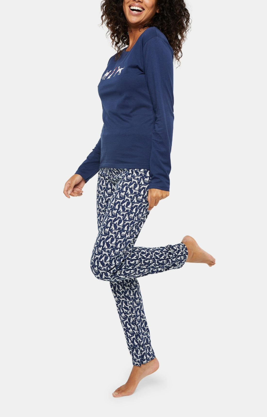 Pyjama long Femme Dalmatien Rose 8