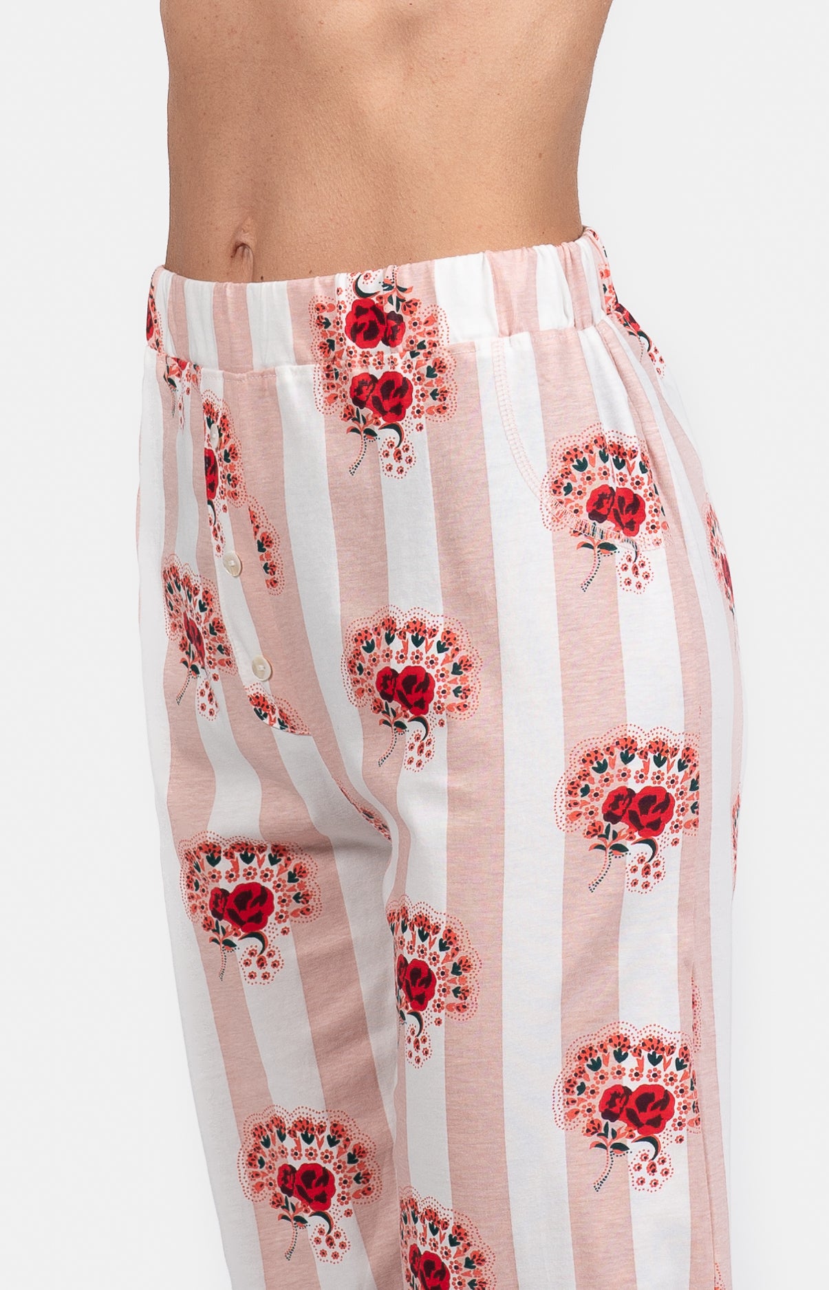 Pyjama long Homme Suzanne Rouge et Rose 4