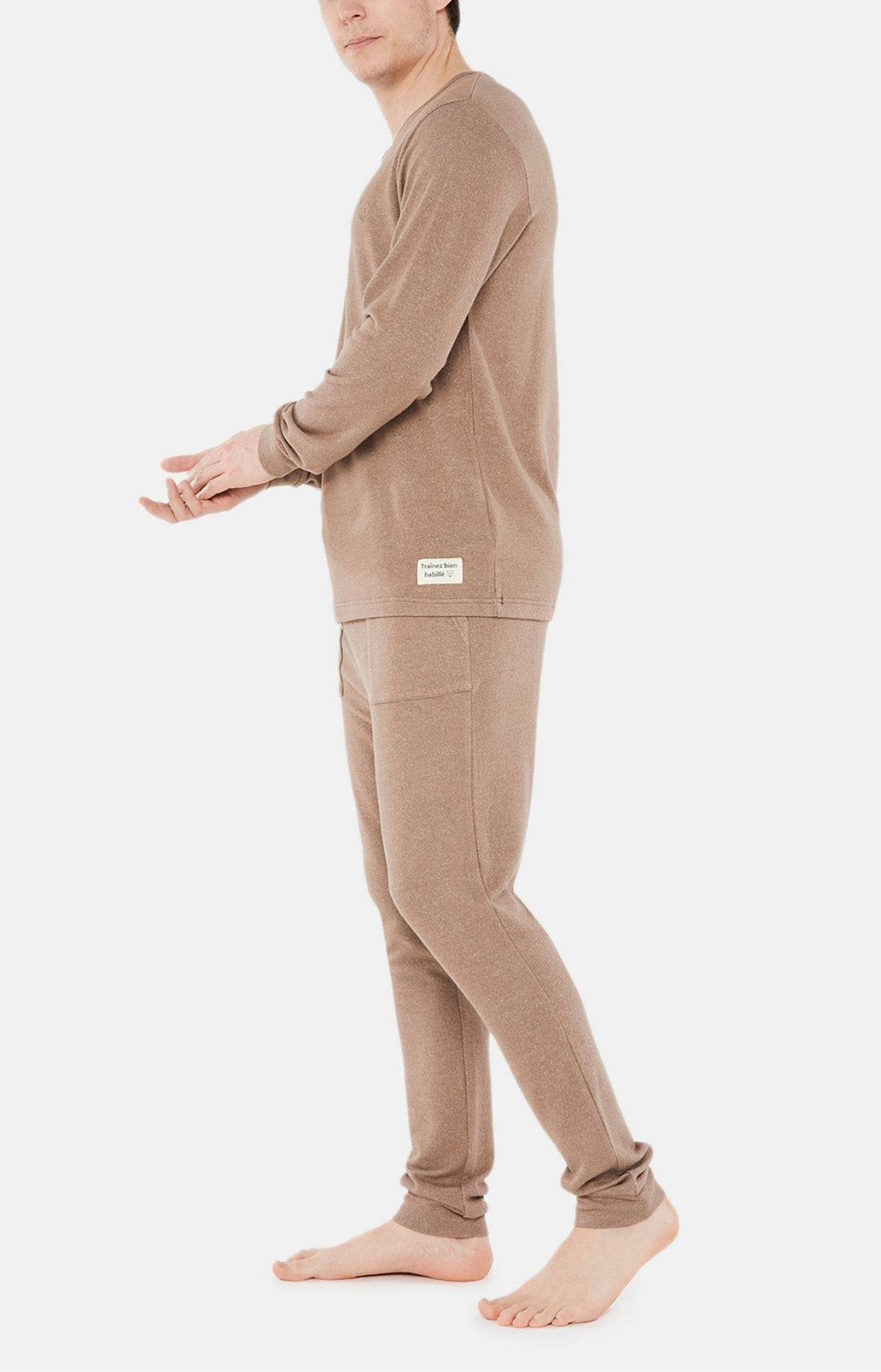 Pyjama long Homme Beige et Marron 3