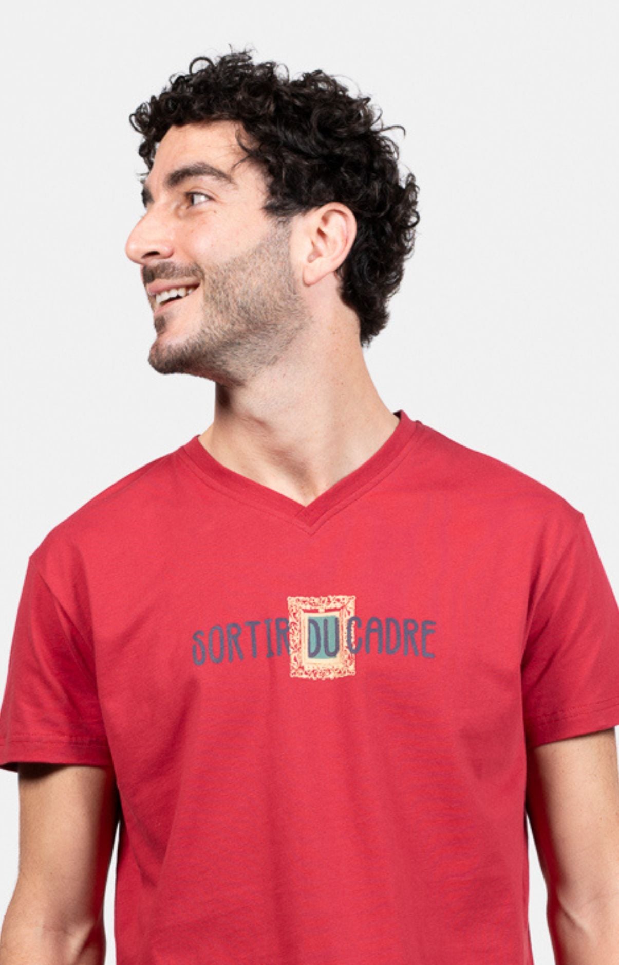 Pyjashort Homme Cadre Rouge et Bleu 2