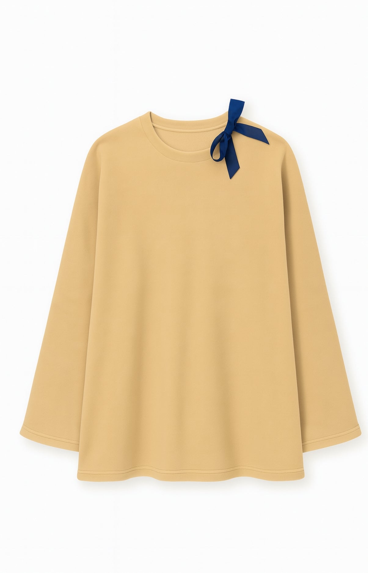 Poncho femme uni camel 3