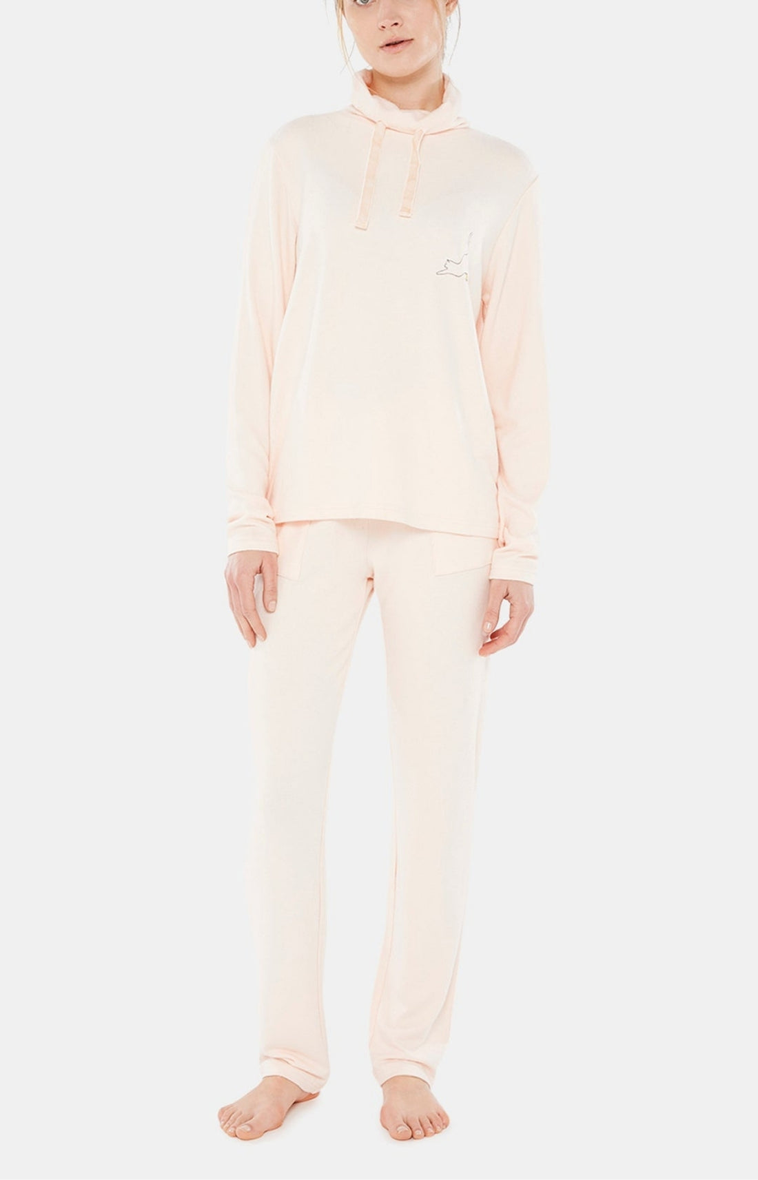 Pyjama long Femme Chat Beauté Rose 6