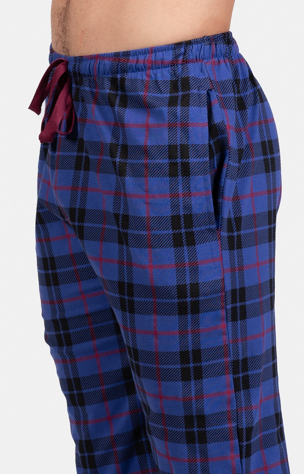 Pyjama long Homme Boston Marine et Violet et Bordeaux 4