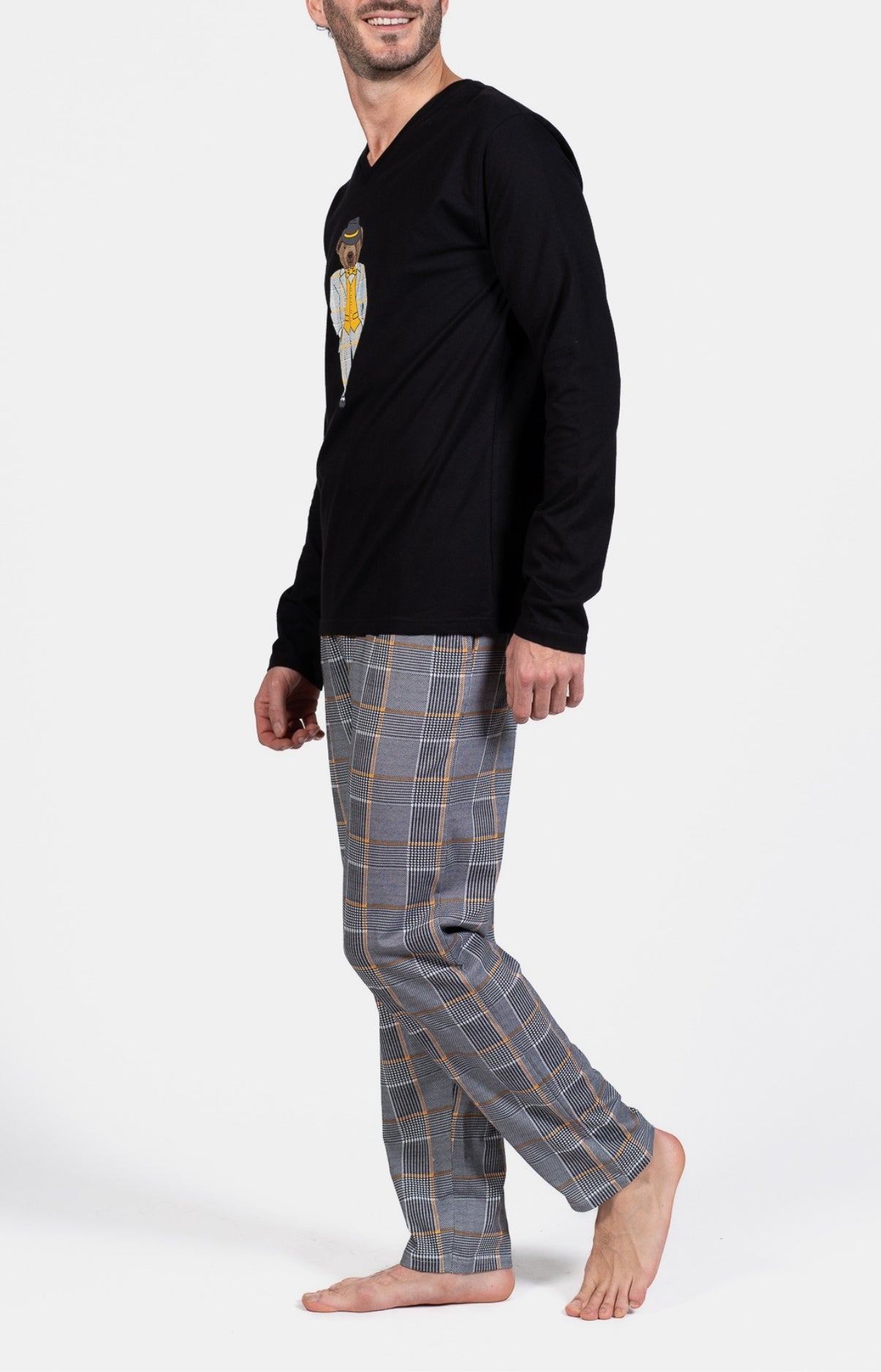 Pyjama long Enfant Charles Gris et Noir 5