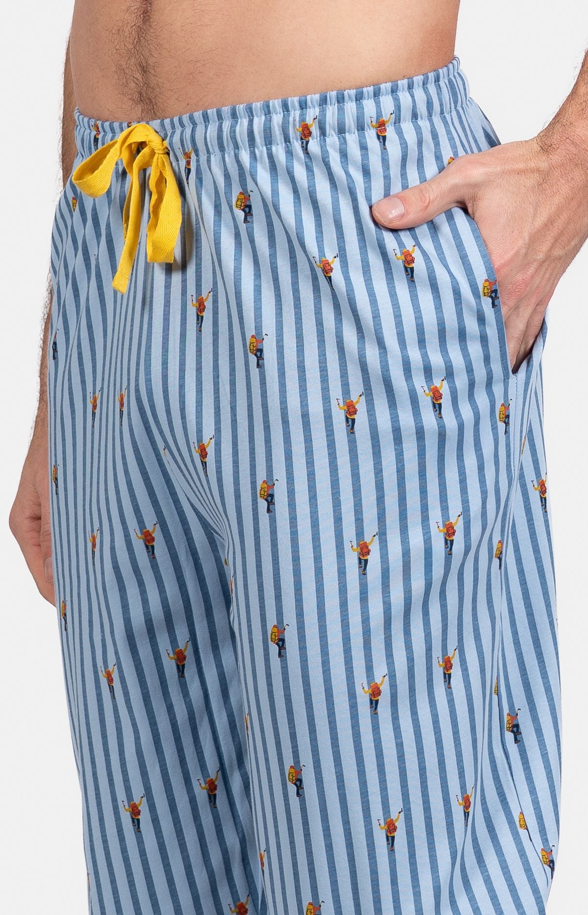 Pyjama long Homme Ivresse des sommeils Bleu et Jaune 4