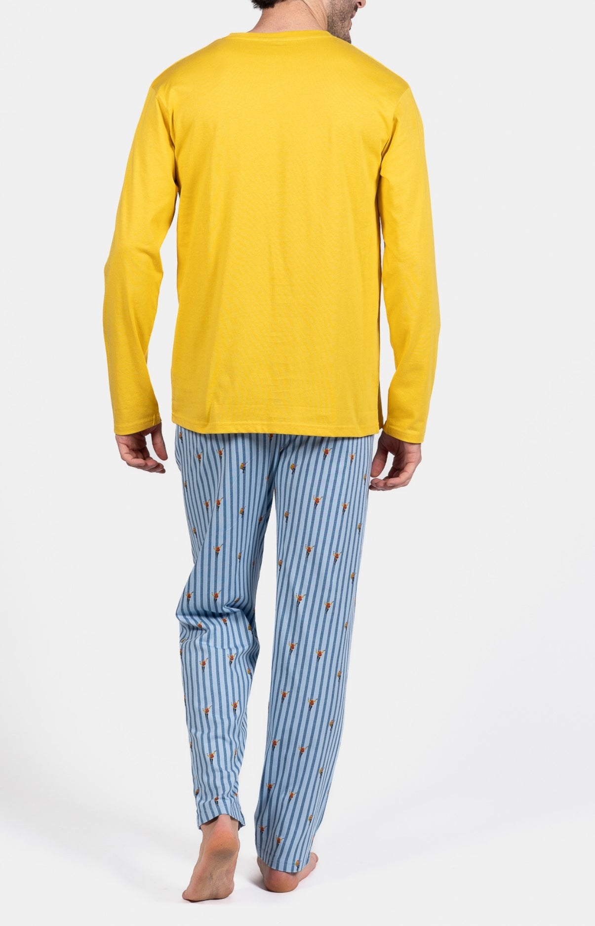 Pyjama long Homme Ivresse des sommeils Bleu et Jaune 6