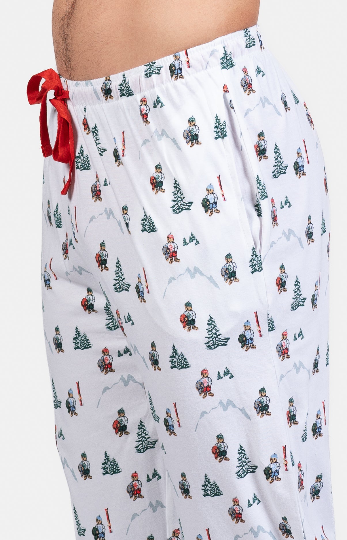 Pyjama long Enfant Mount Blanc et Ivoire et Rouge 4