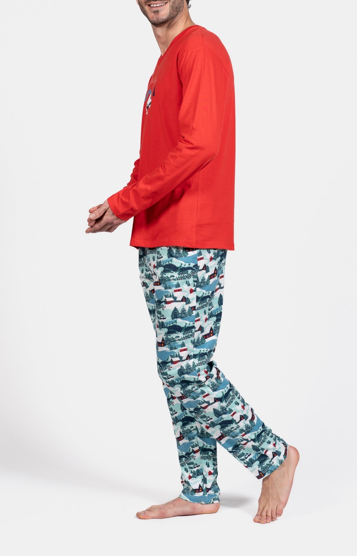 Pyjama long Nuit Bleu et Rouge 5
