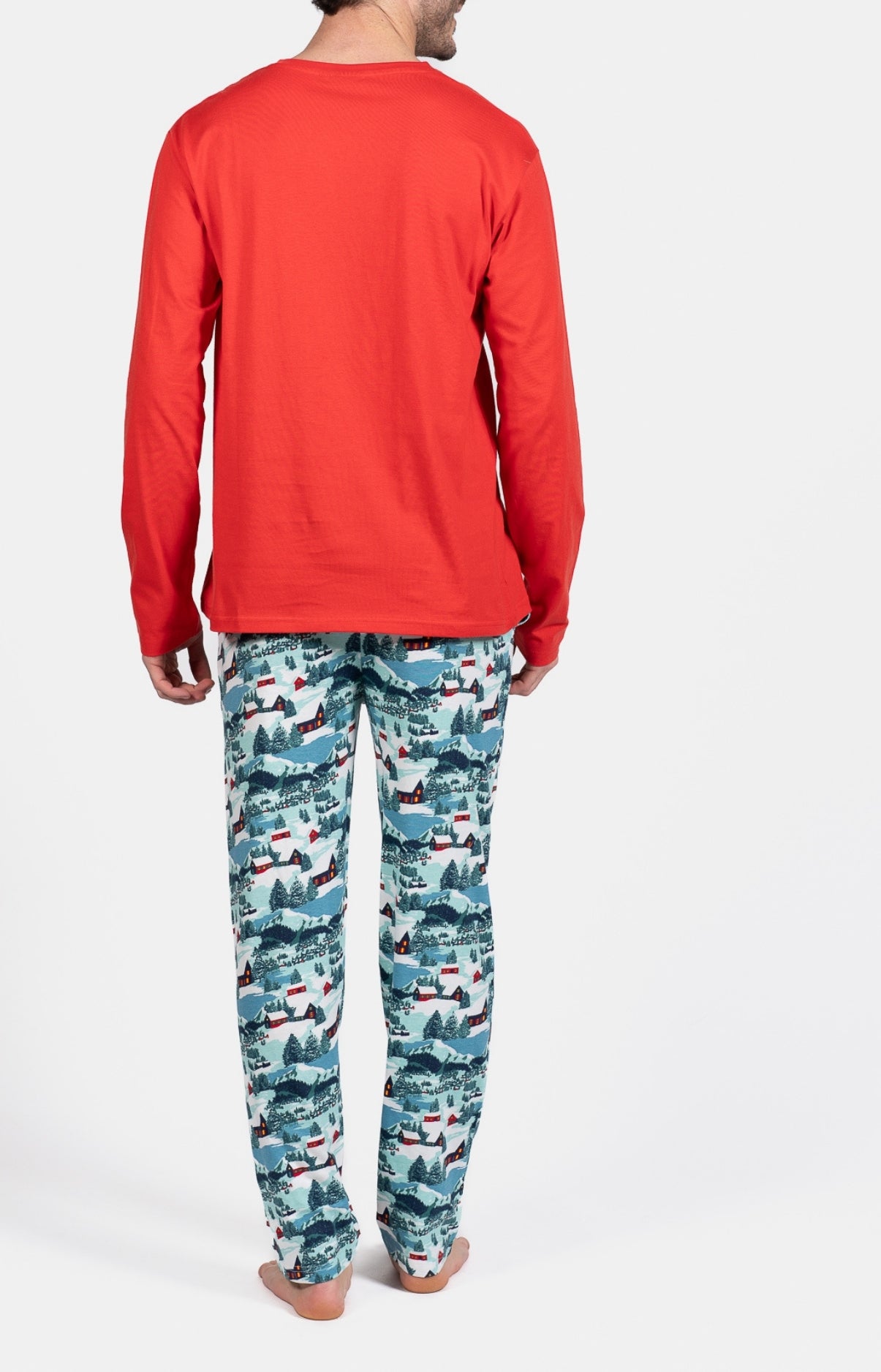 Pyjama long Nuit Bleu et Rouge 6