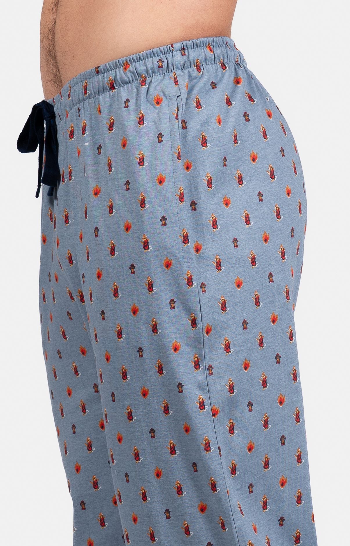 Pyjama long Homme Pompier Bleu 4