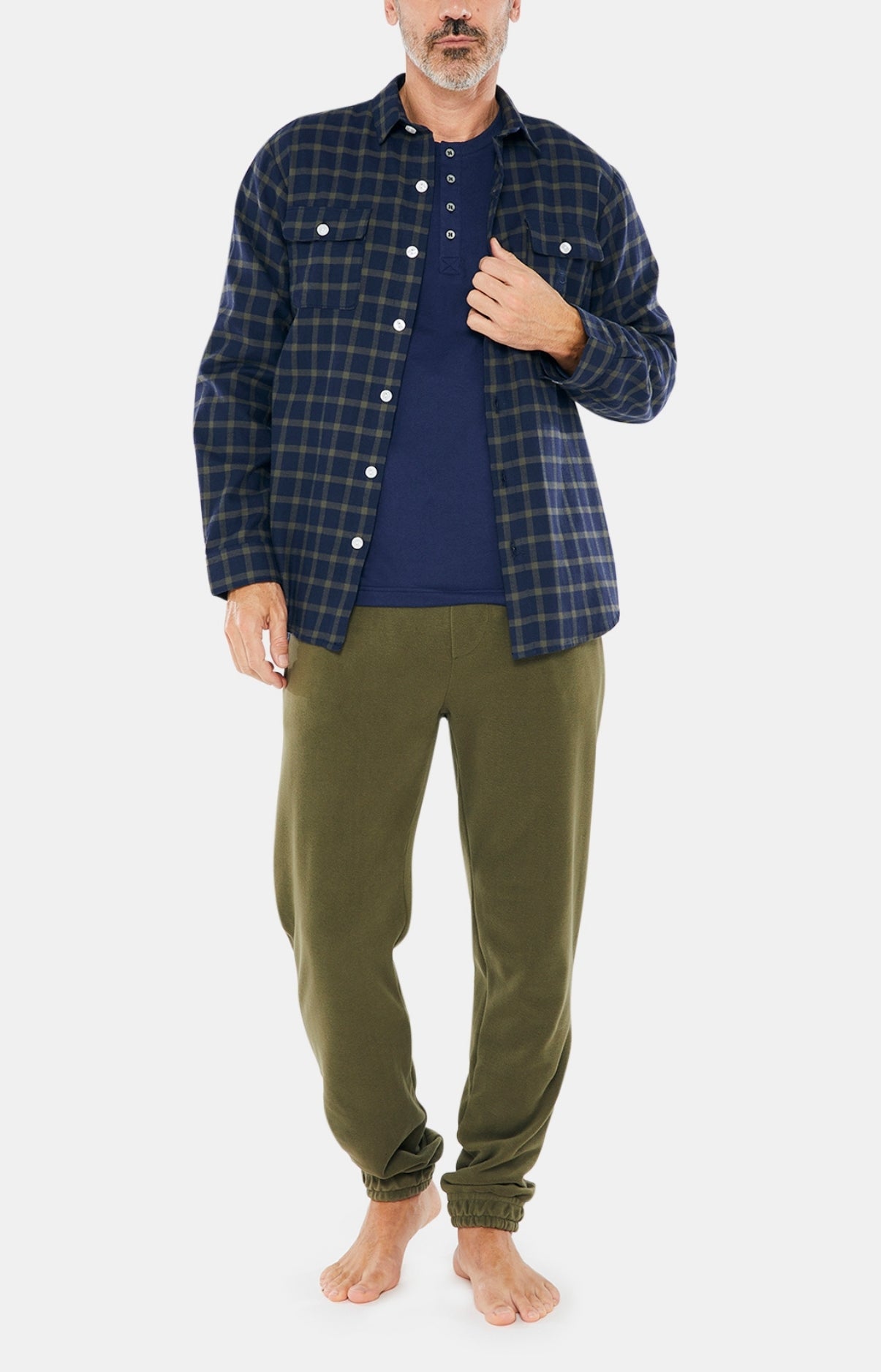 Pantalon Homme Polaire Vert 5