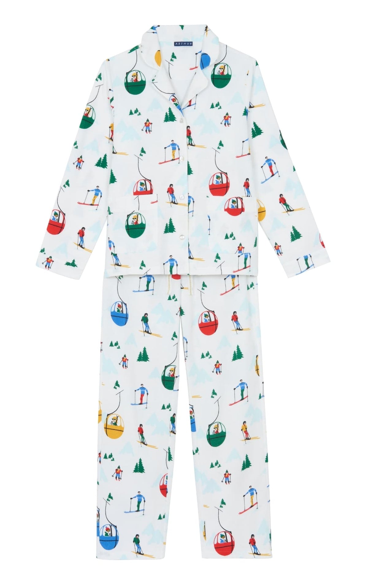 Pyjama boutonné Femme Mont Pyjama Blanc 3