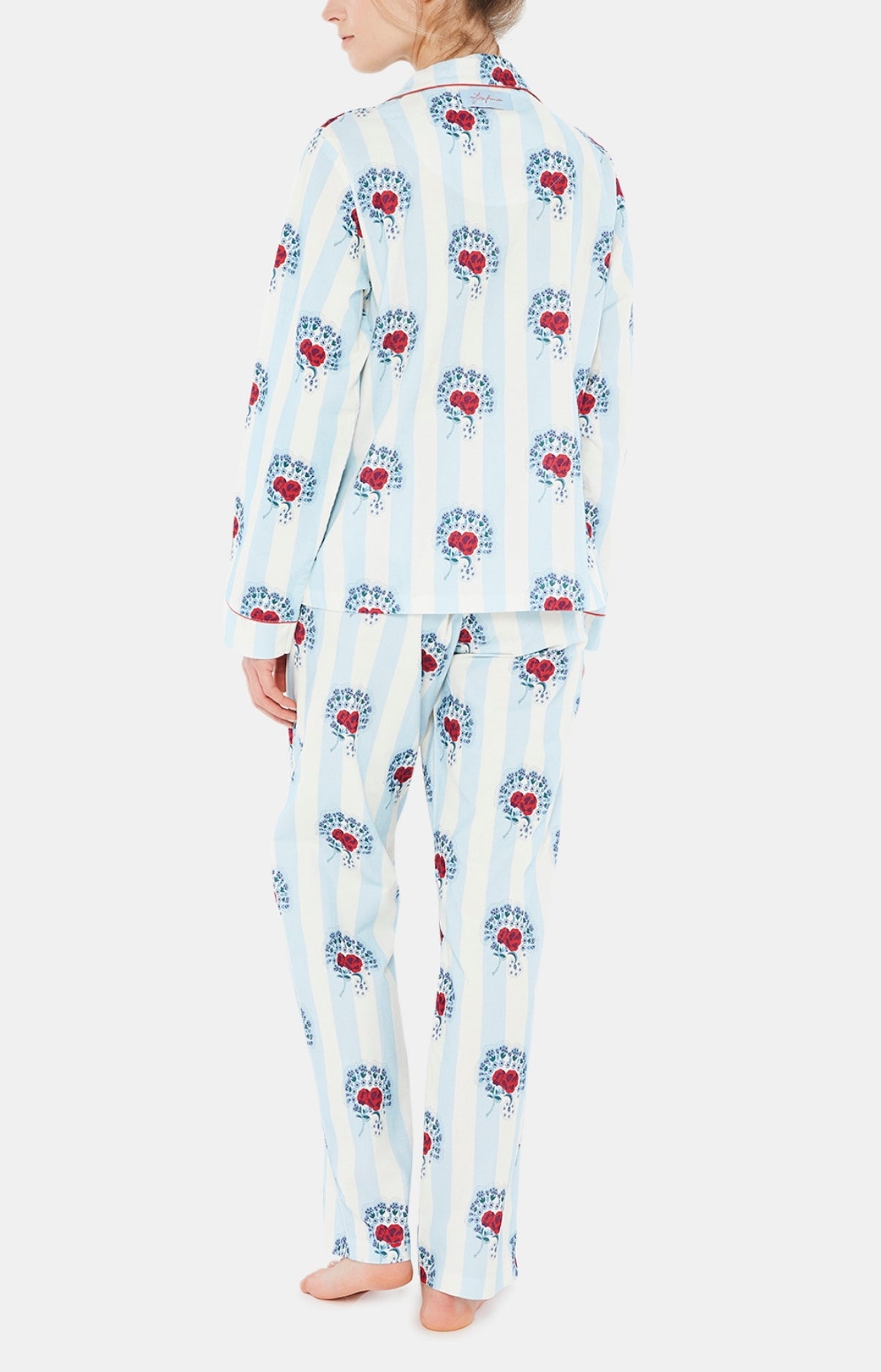 Pyjama long boutonné Femme Suzanne Bleu 4
