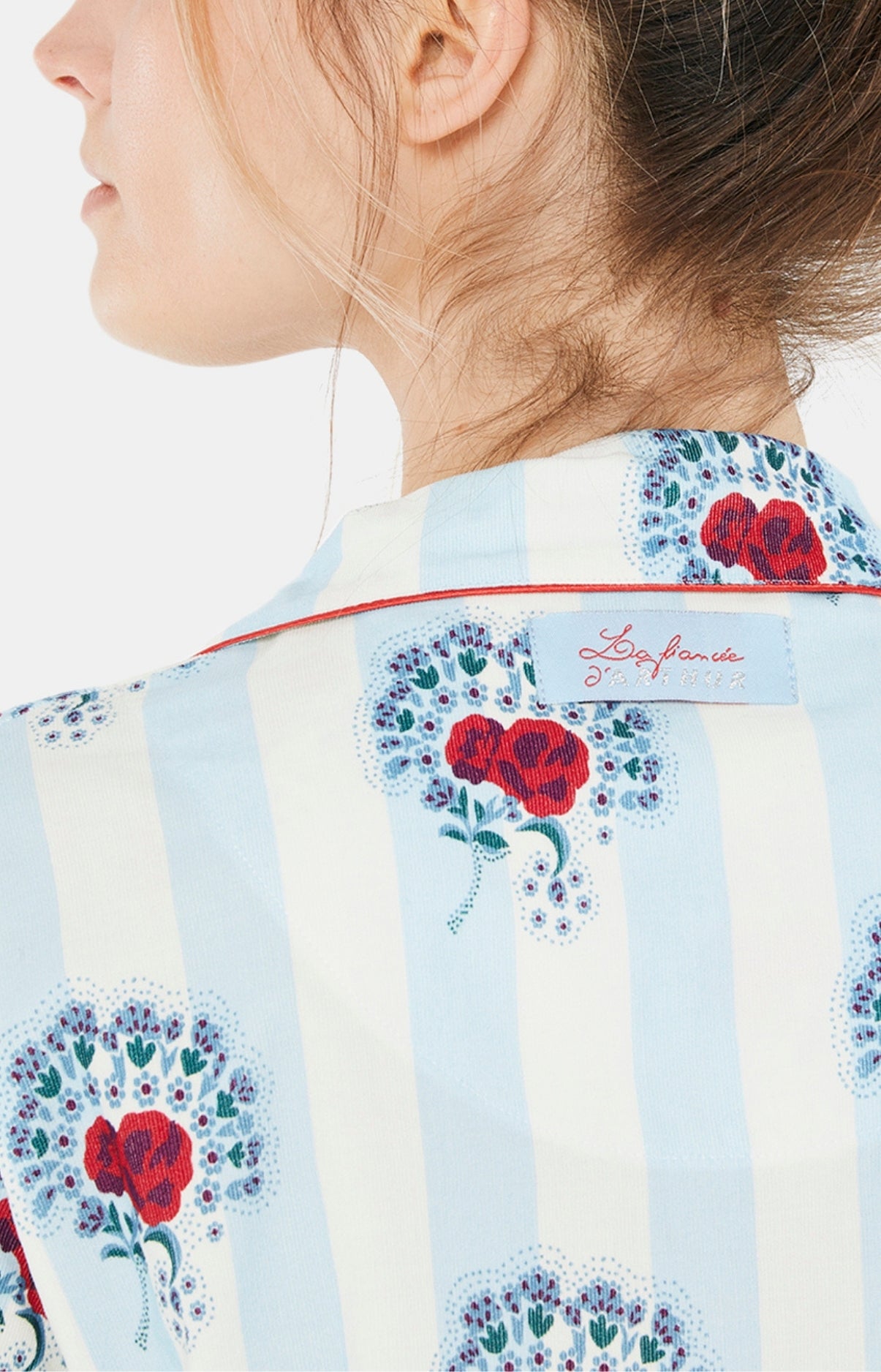 Pyjama long boutonné Femme Suzanne Bleu 5