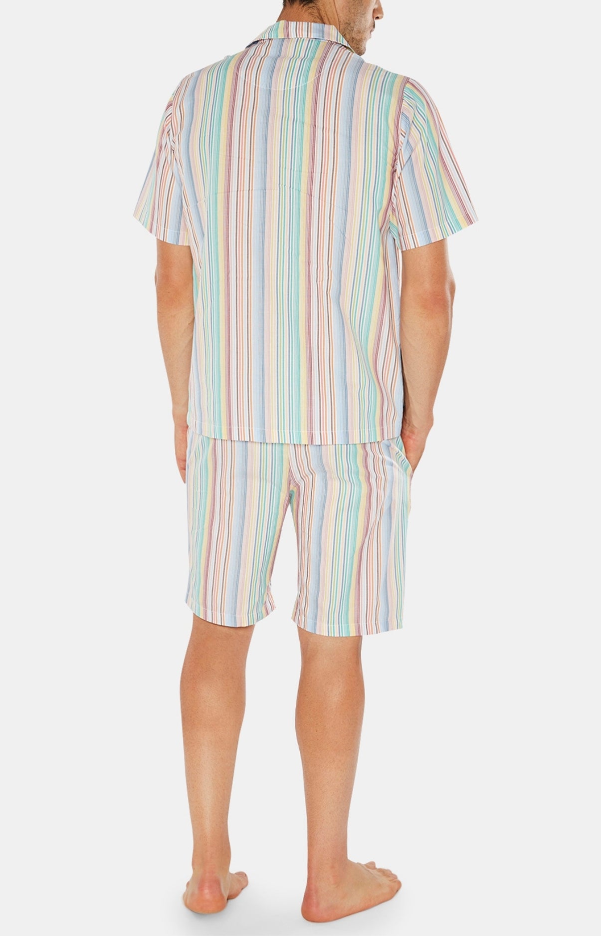 Pyjama court boutonné Homme Rayure Keys Multicolore 2