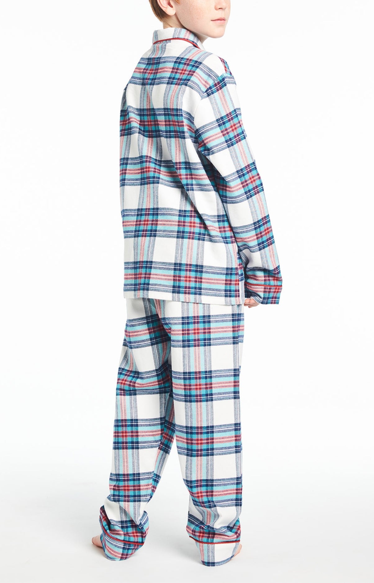 Pyjama long Enfant Logan Blanc et Ivoire 2