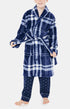 Robe Enfant de chambre Enfant Big Carreaux Marine 1