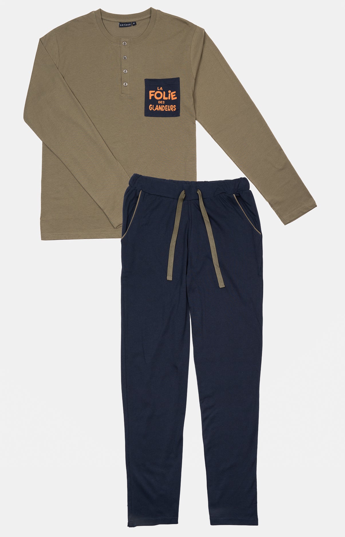 Pyjama long Homme Gris et Marine 21