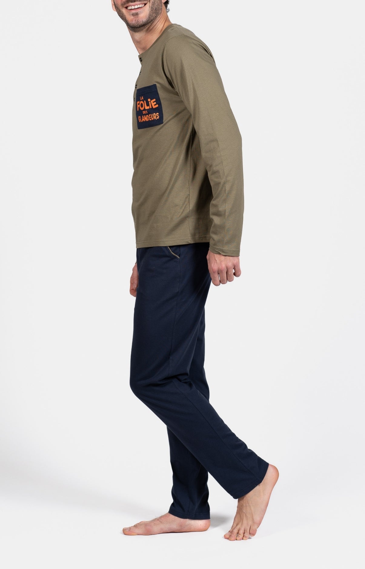 Pyjama long Homme Gris et Marine 5