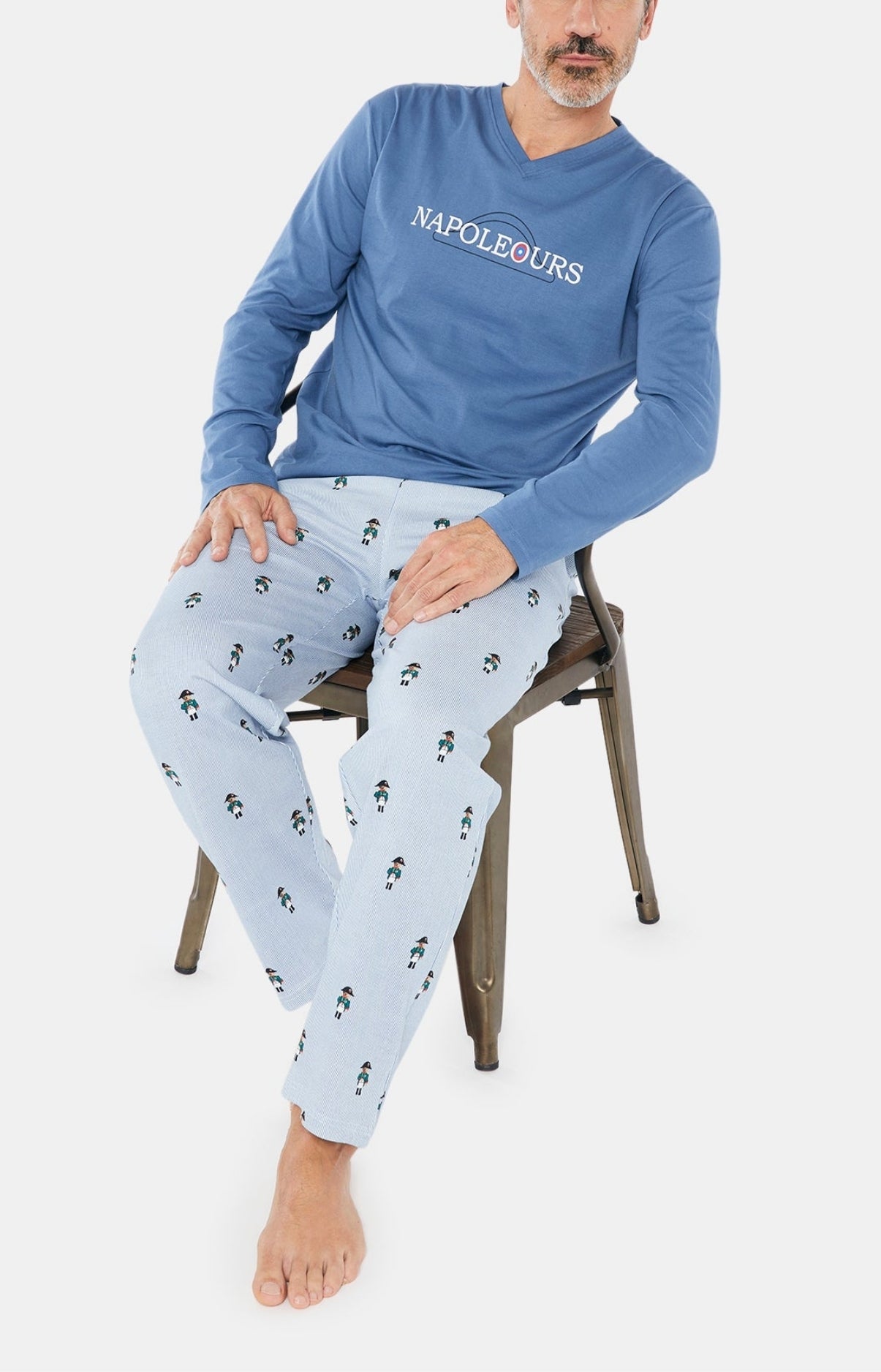 Pyjama long Homme Napoleours Bleu 6