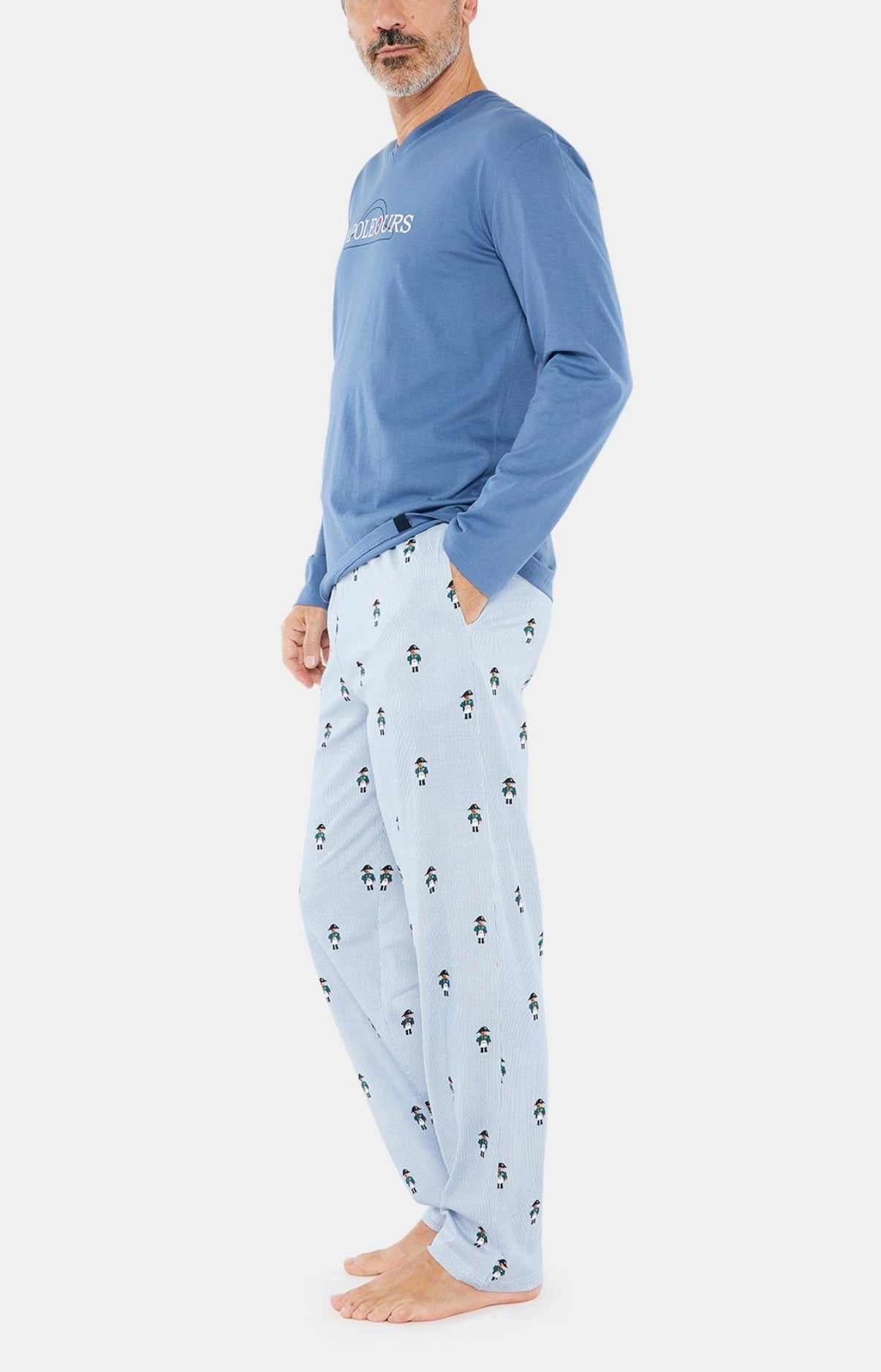 Pyjama long Homme Napoleours Bleu 4