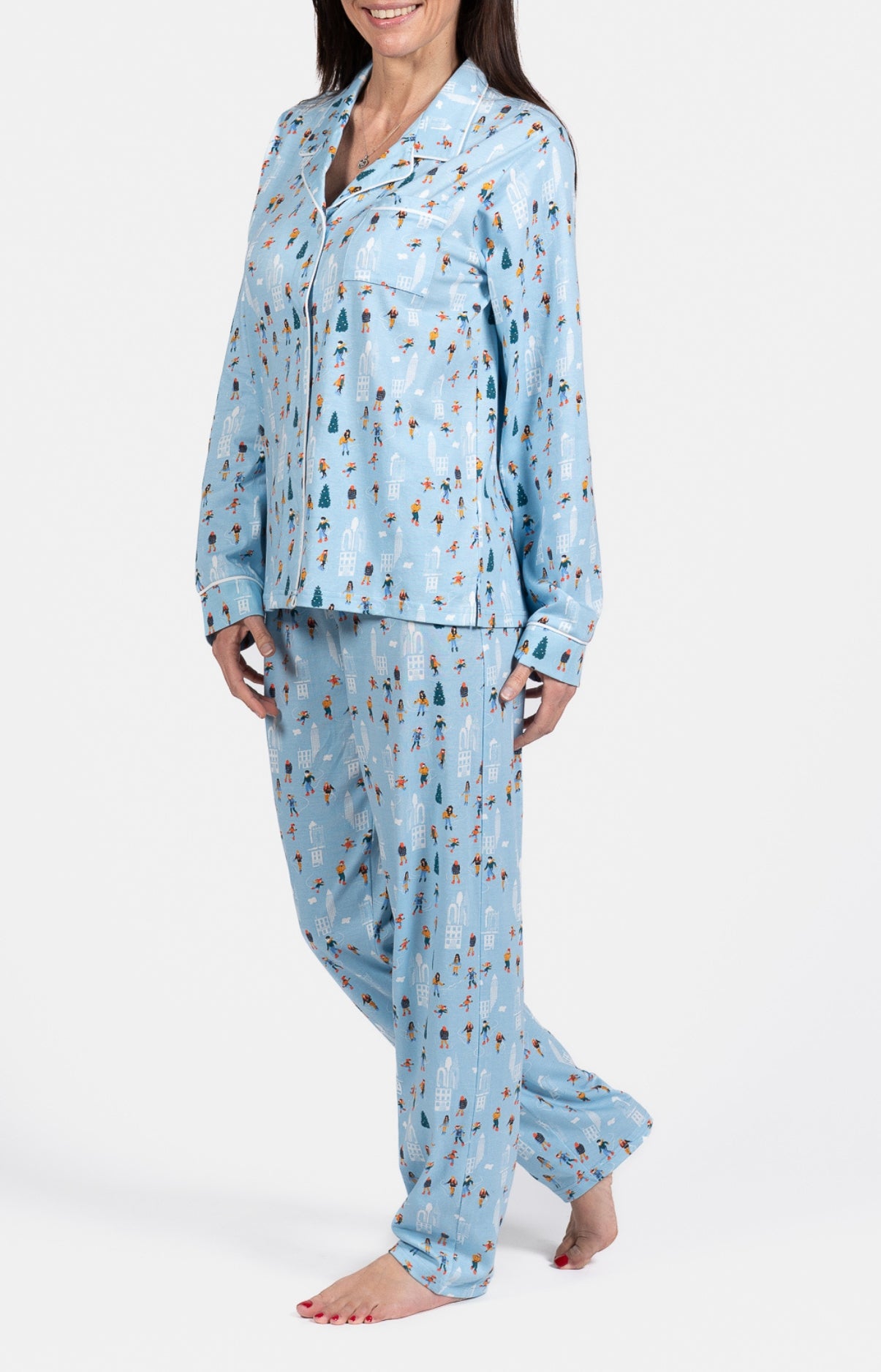 Pyjama boutonné femme Matin à glace 5