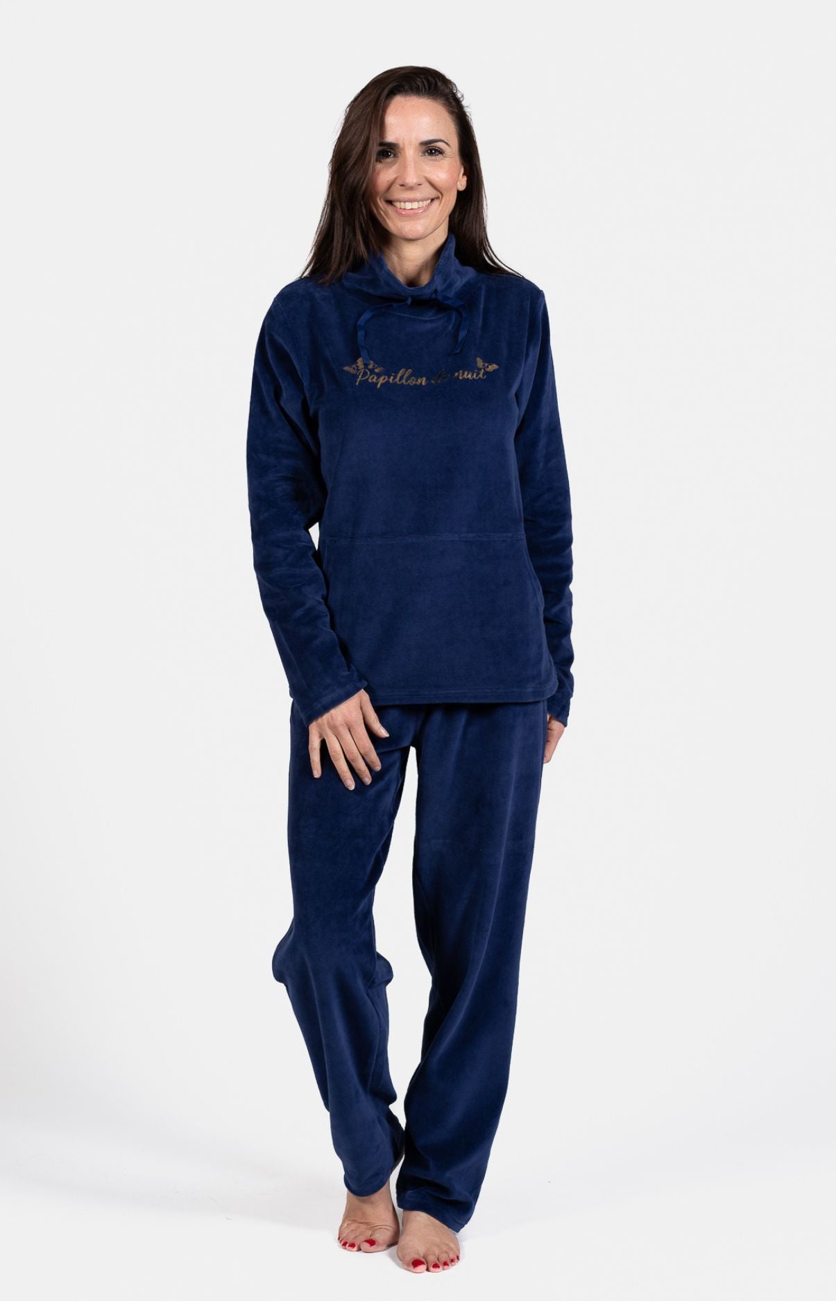 Pyjama long Homme Papillon de nuit Marine 1