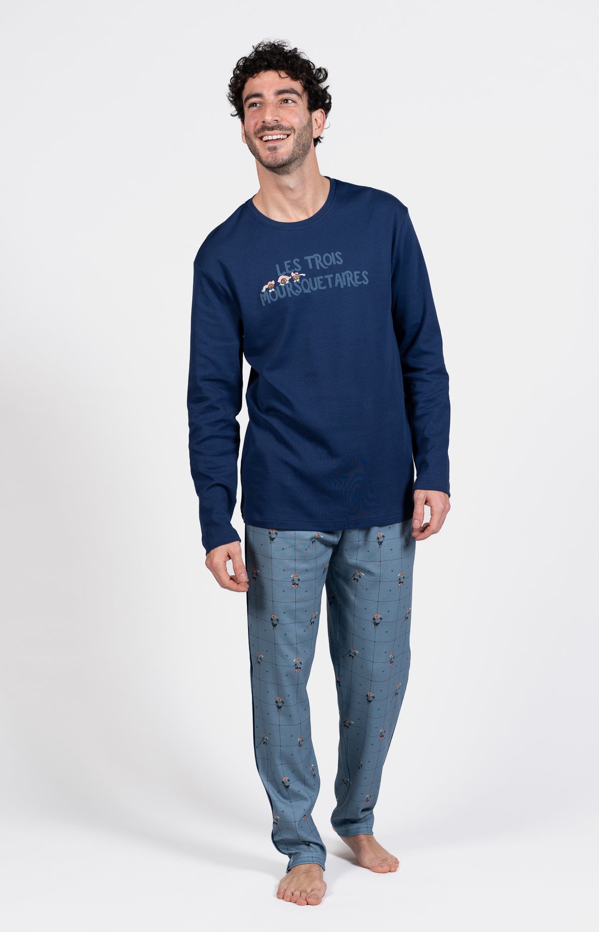 Pyjama long Homme Mousquetaires Bleu 1