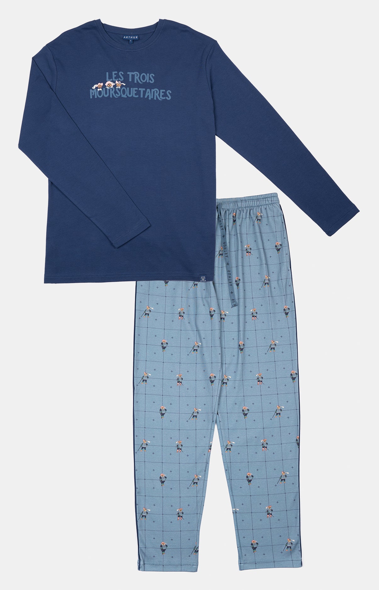 Pyjama long Homme Mousquetaires Bleu 3