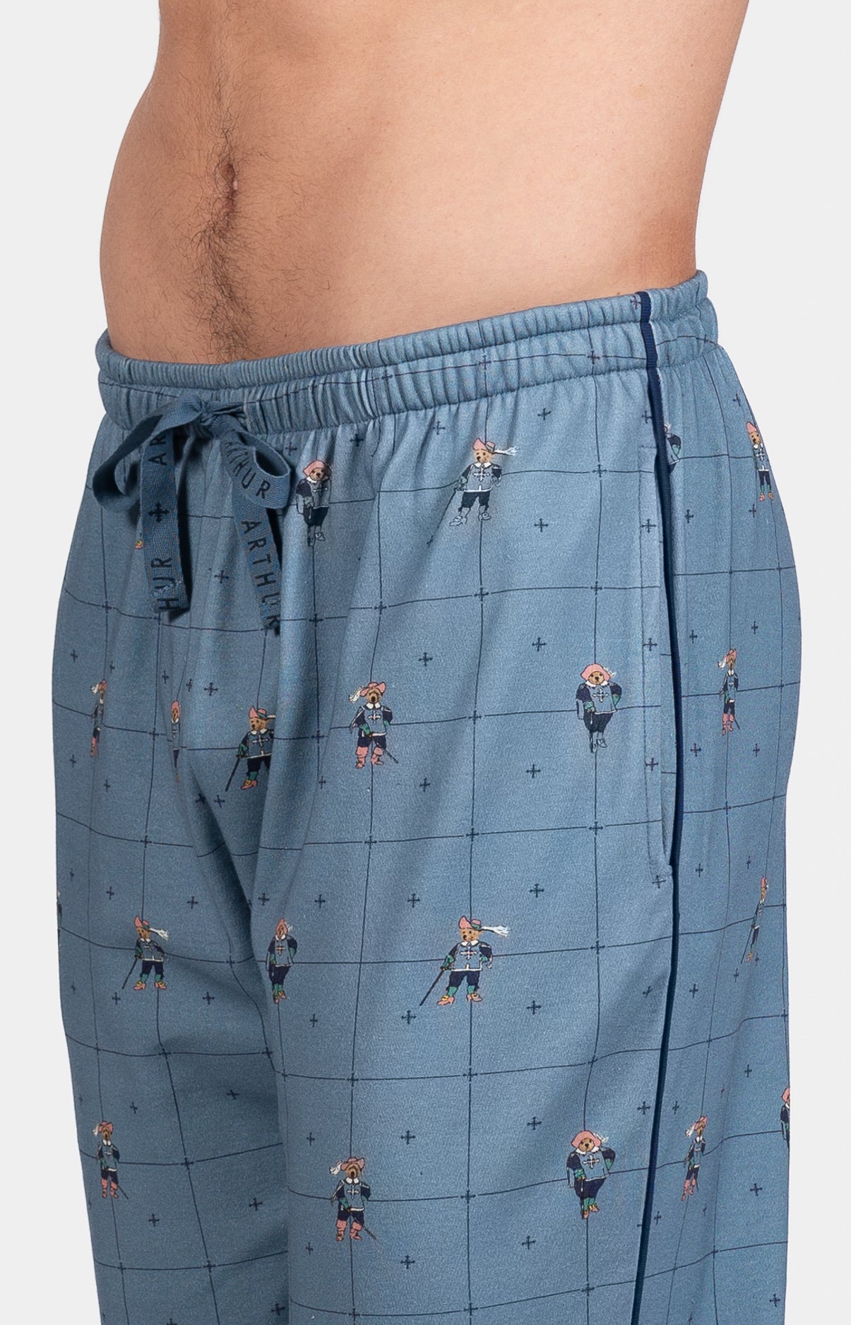 Pyjama long Homme Mousquetaires Bleu 4