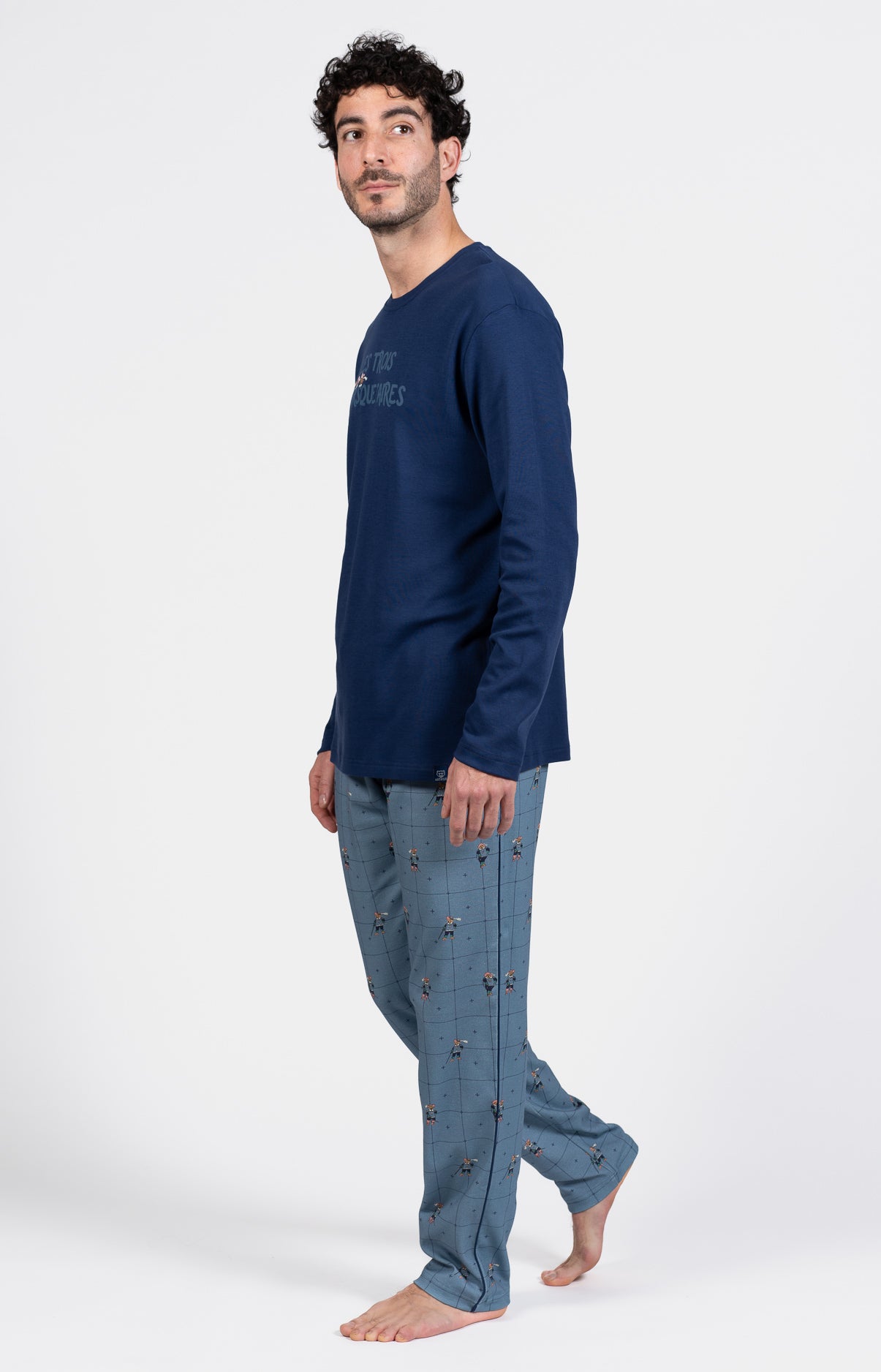 Pyjama long Homme Mousquetaires Bleu 5