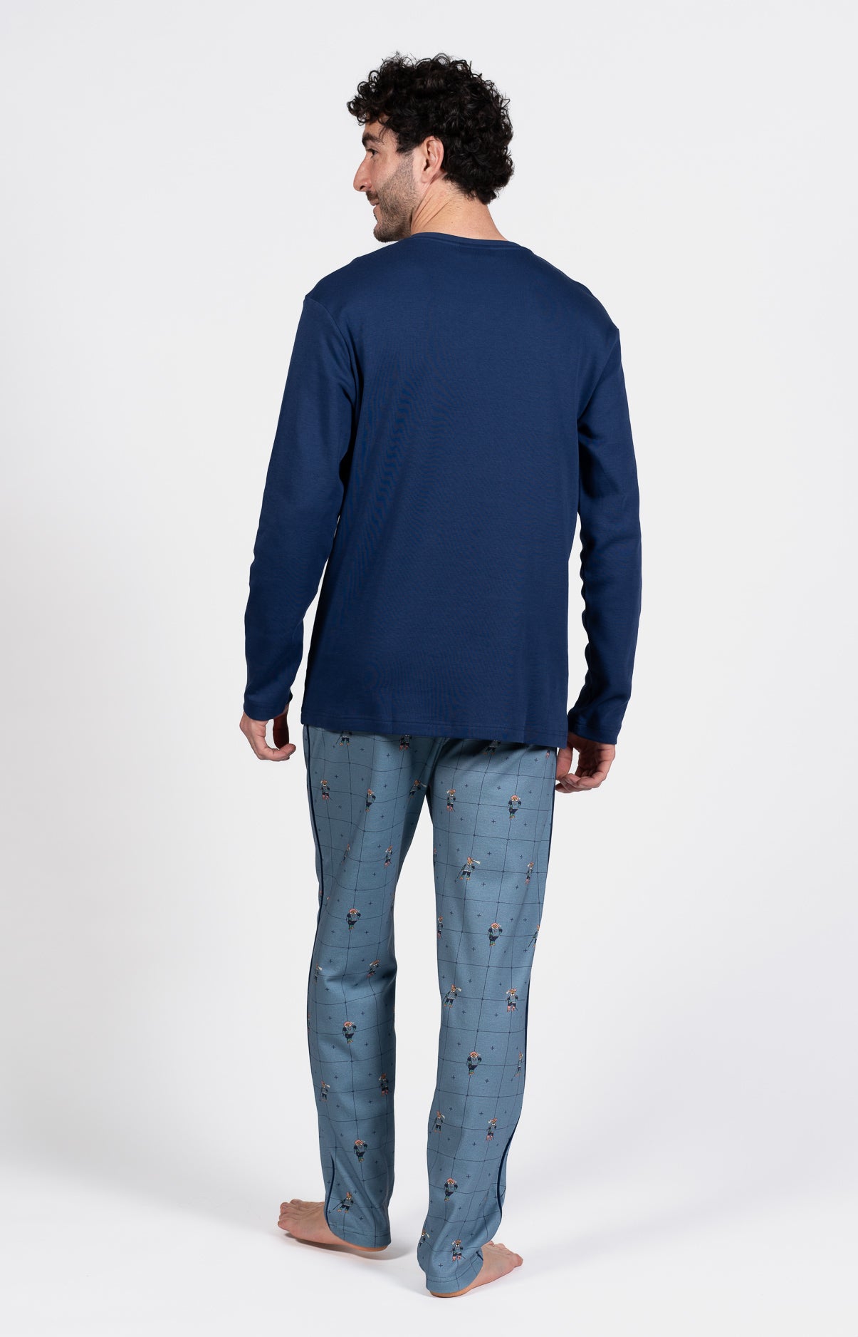 Pyjama long Homme Mousquetaires Bleu 6