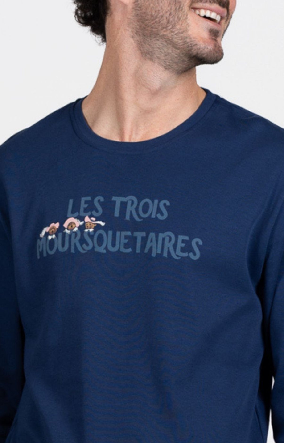 Pyjama long Homme Mousquetaires Bleu 2
